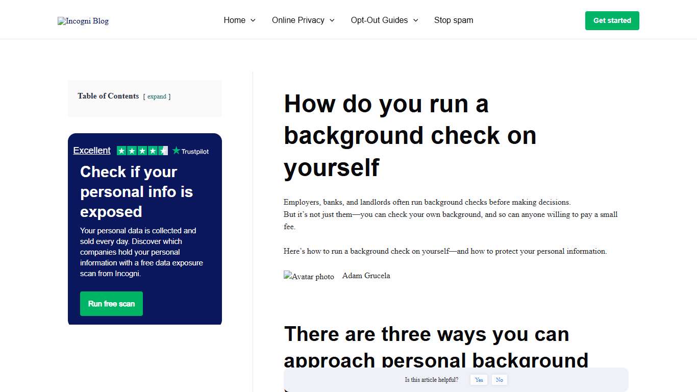 How do you run a background check on yourself [2026] | Incogni